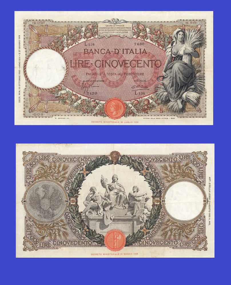 Italy 500 lire 1932  *  Copy