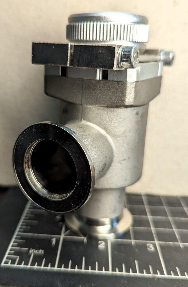 SMC XMH-25 ANGLE VALVE, INLINE, HIGH VACUUM, SS, Working Pull [A3B4]