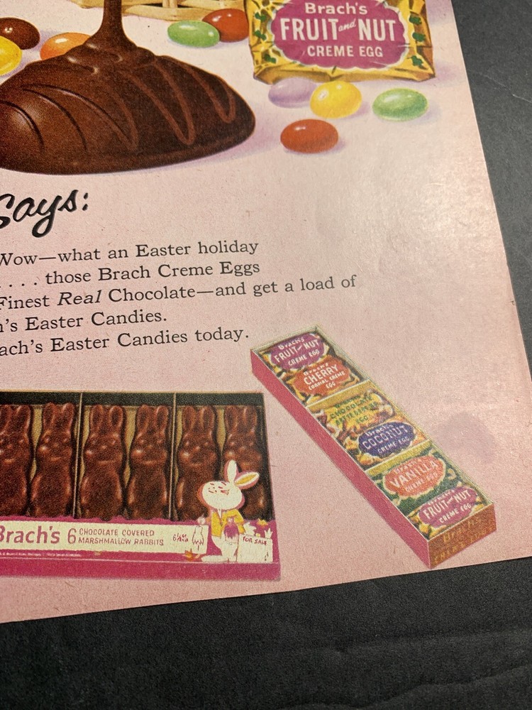 1958 Brachs Easter Candy Buggs Bunny Original Ad Warner Bros