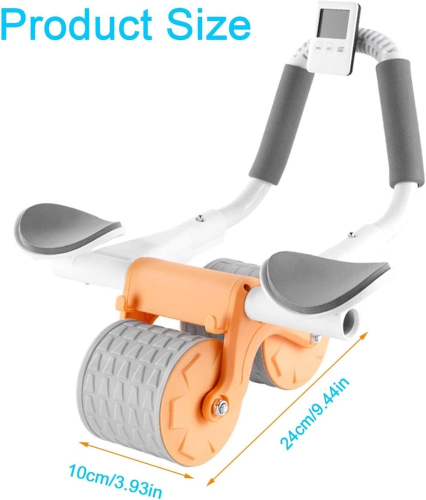 Bersauji Ab Roller Wheel Knee Mat Timer Automatic Rebound Abdominal exercise NEW