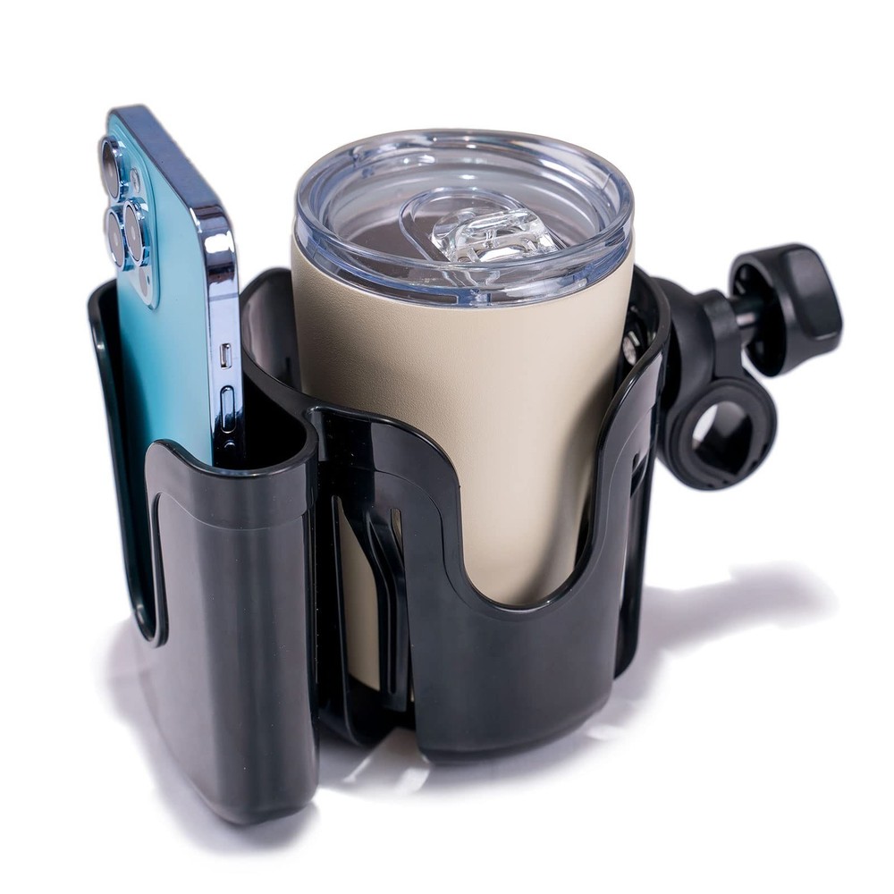 Universal Cup Holder for Strollers, Walkers, Wheelchairs & Bikes - Adjustable Fi