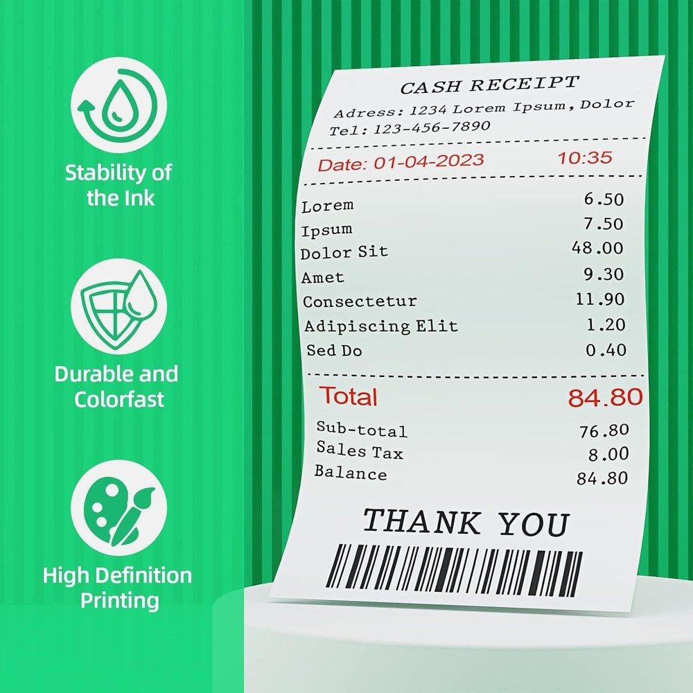 3-Pack Compatible Calculator Ink Ribbons for Sharp, Canon, Casio & More