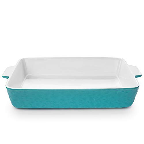 Baking Dishes, Rectangular Bakeware Set Ceramic Baking Pan Lasagna Aquamarine
