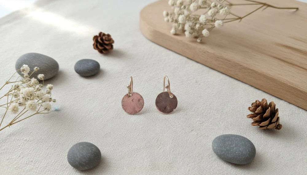 Rose Gold Aura Stud Earrings