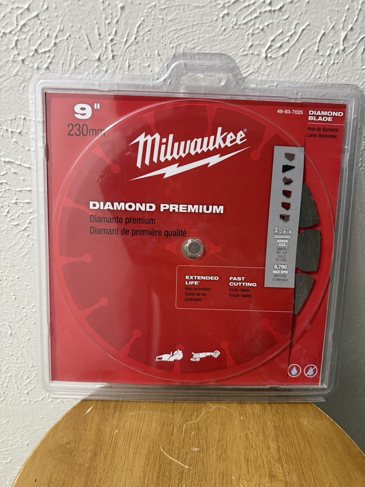 Milwaukee Diamond Premium 9” Blade ￼