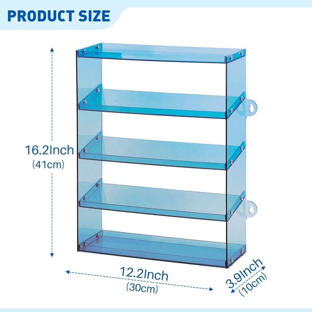 Assembly Monster Trucks Display Case - 5 Tier Acrylic Storage Case with Tilte...