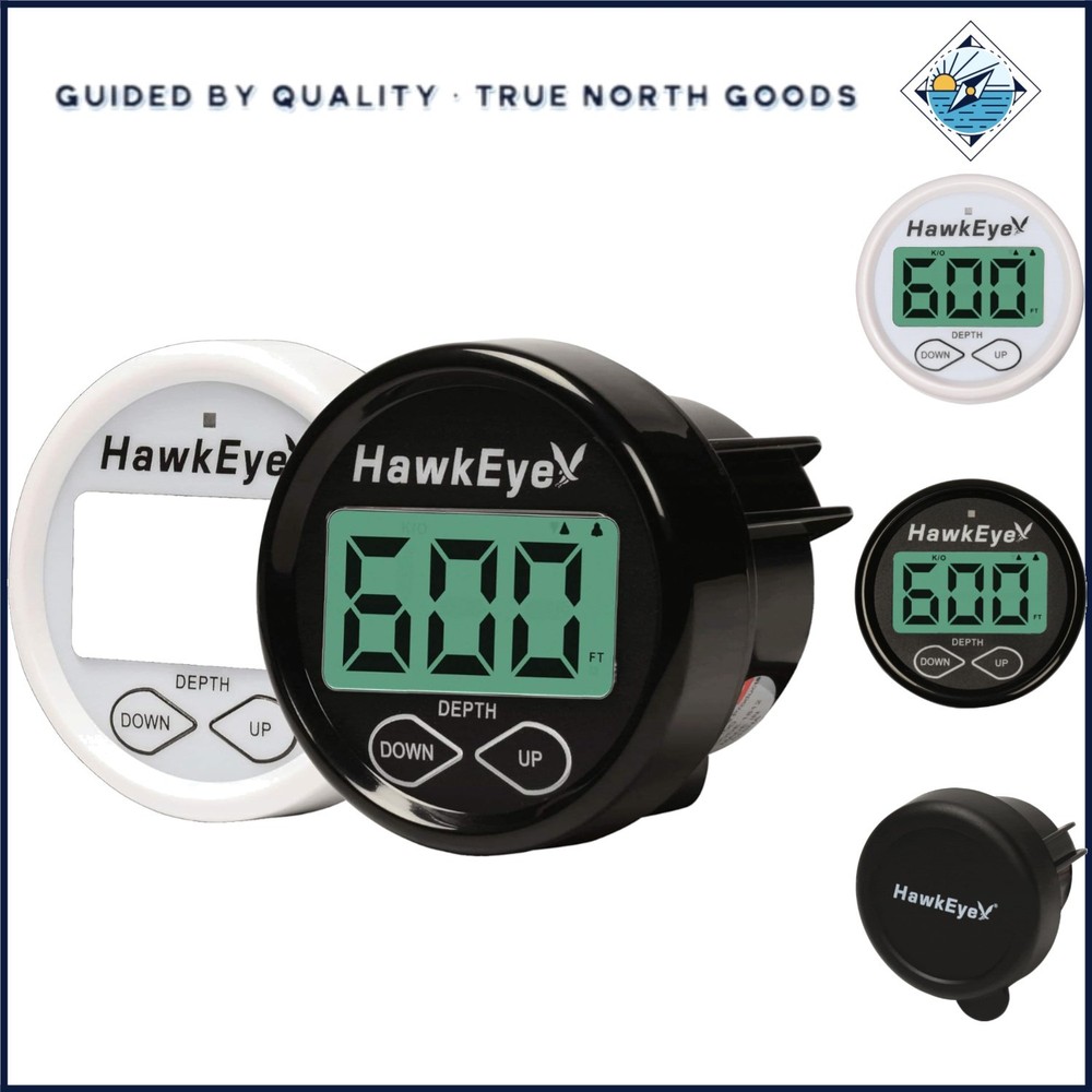 Boat Mount Depth Finder with No Glare LCD Display & Advanced Warning System