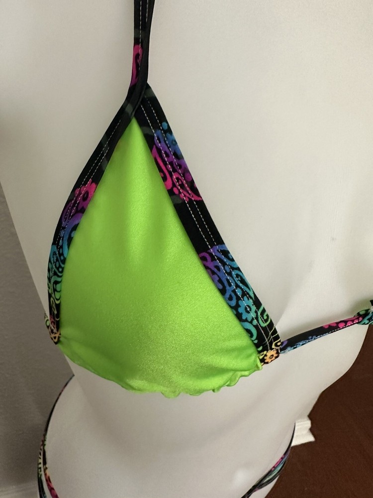 Exotic Dancer Tri Top And Thong Set