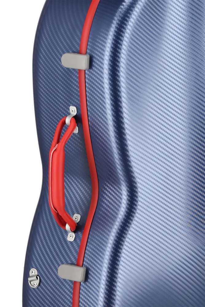 GEWApure cello case polycarbonate, model FUN, blue-red