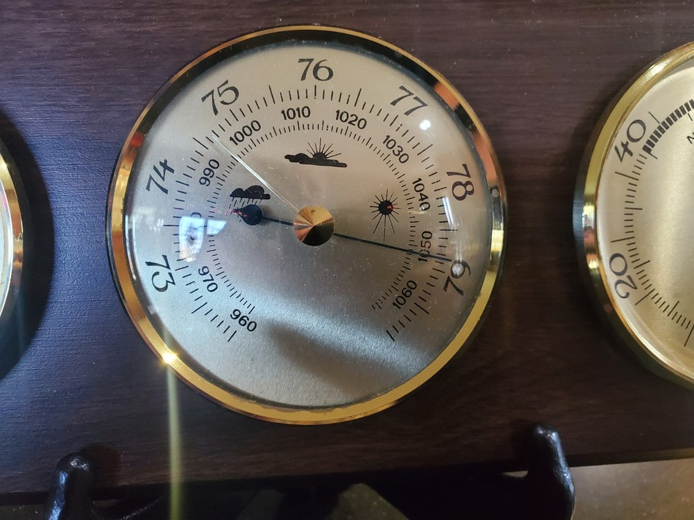 Barometer Humidity Thermometer Vintage Excellent Condition