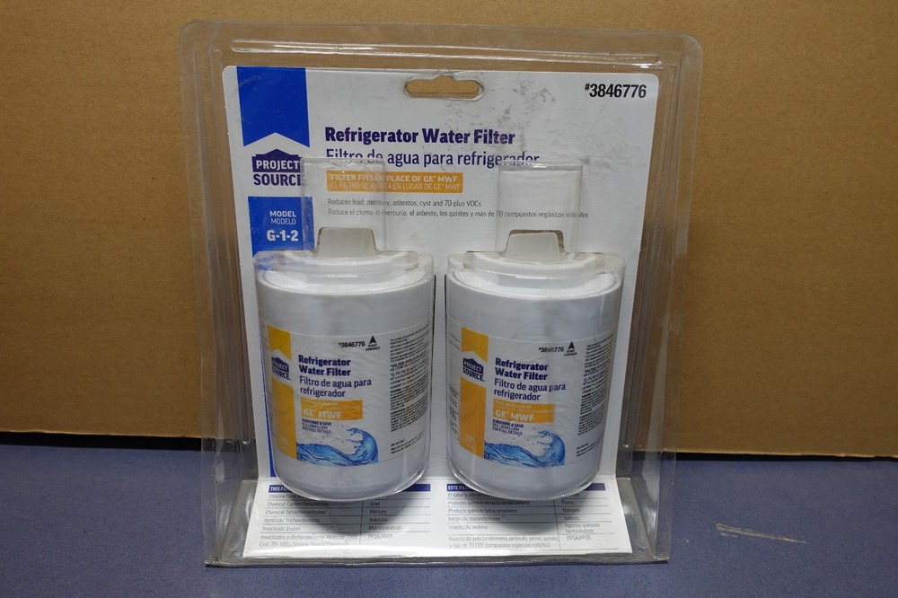 Project Source #3846776 G-1-2 Refrigerator Water Filter fits GE MWF - 2-Pack NEW