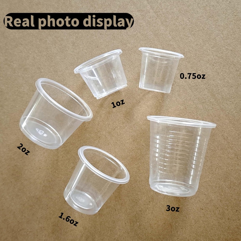 Bulk Mini Plastic Shot Glasses Disposable Small Cups，Clear Communion Cup for ...