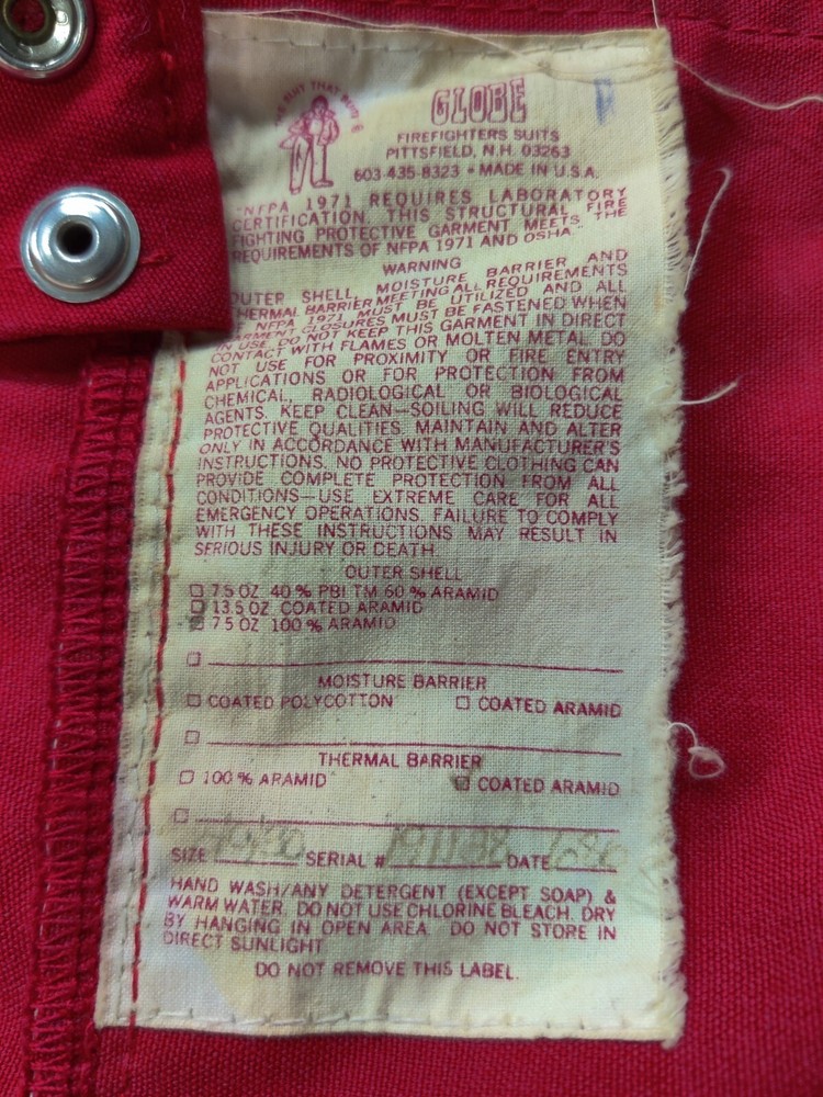 Vintage Globe Bunker Turnout Pants 40/30