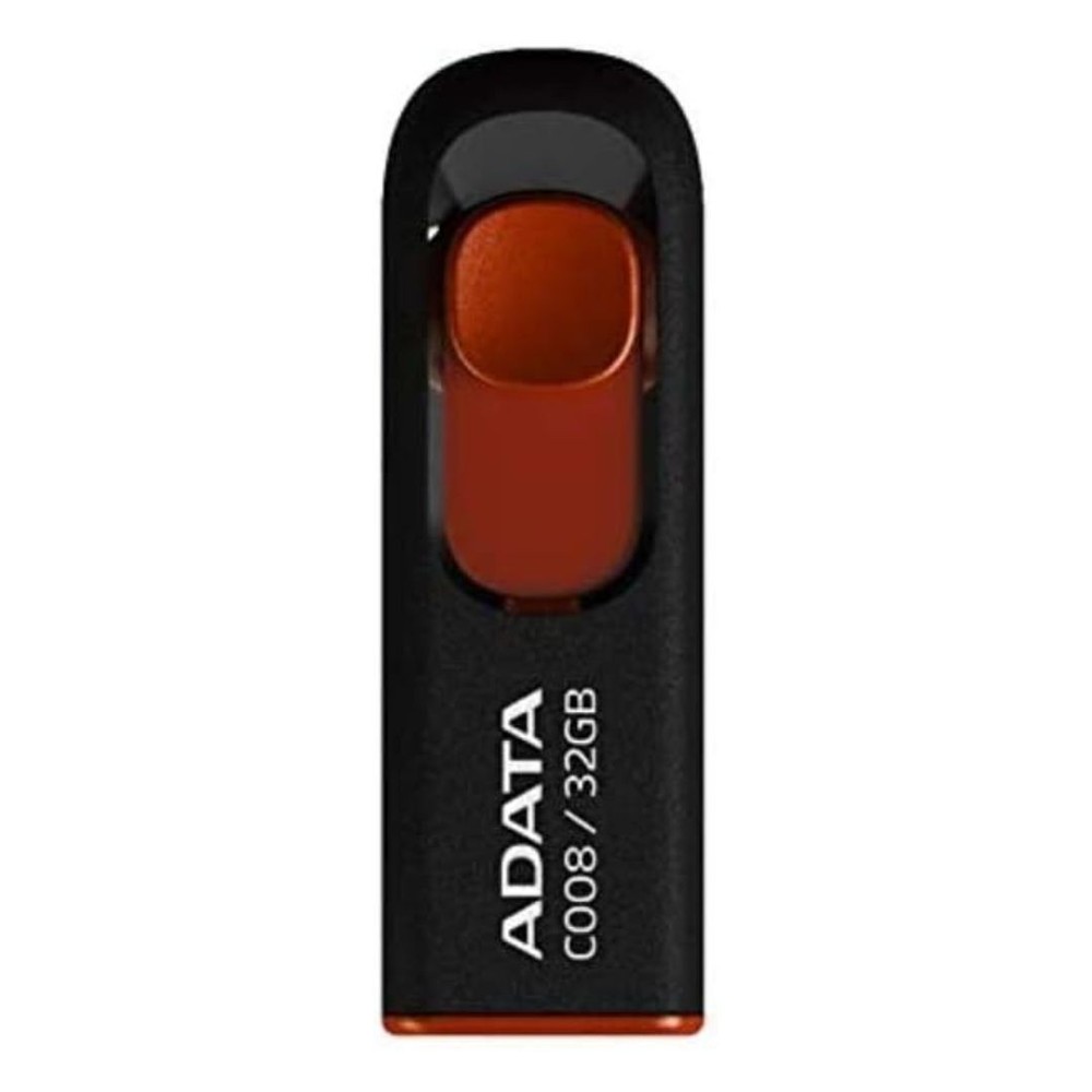 ADATA 32GB USB 2.0 Retractable Capless Flash Drive Red