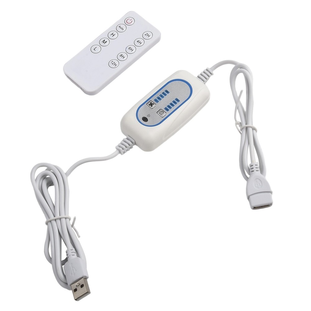 2 in 1 For USB Extension Power Cable with Remote Control and Adjustable Timing