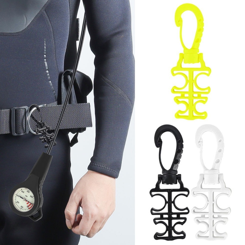Compact Scuba Hose Holder Clip for BCD Regulator with 4 Hole Quick Release