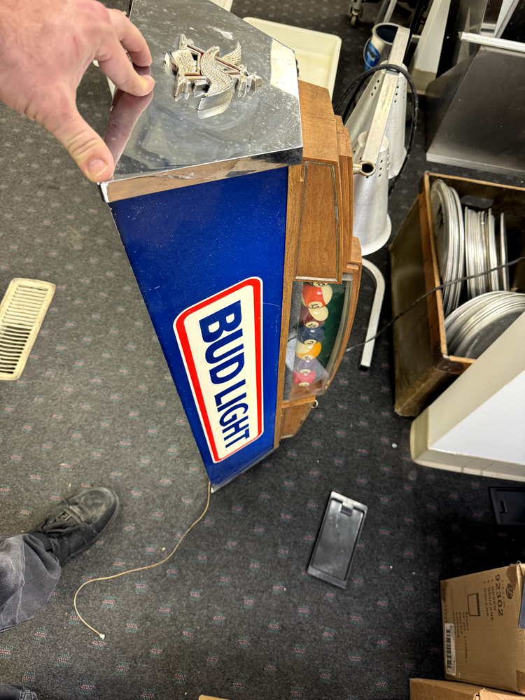 Vintage Budlight Pool Table Light