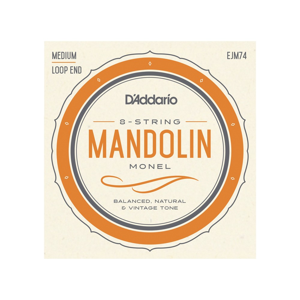 D'Addario EJM74 Mandolin Strings Set, Monel, Medium, 11-40