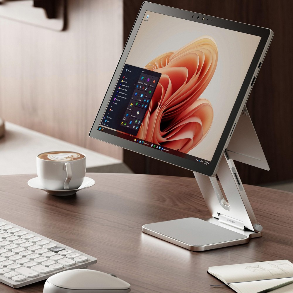 Kensington Elevated Stand Adjustable for Surface Stand for Desk, on-Skid Tablet
