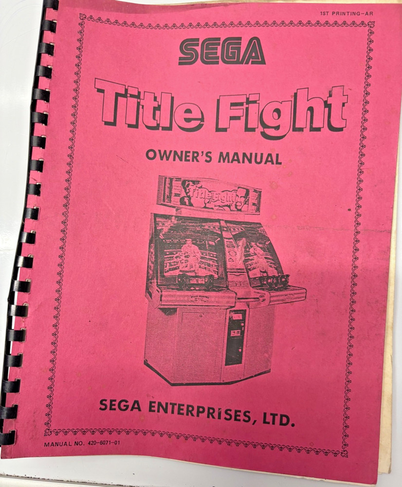 Title fight arcade manual