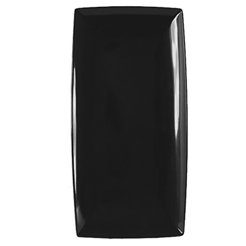 Thunder Group 49168BK 16-1/8" x 8" Melamine Rectangular Tray - Black - 1 Doz