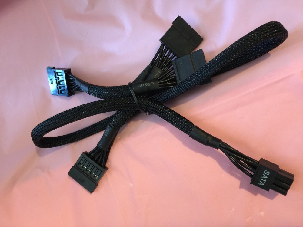 eVGA Supernova 6 pin to 4x SATA DRIVER POWER cable , ORIGINAL