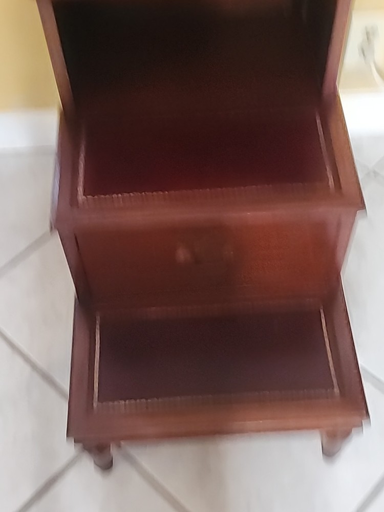 antique Mahogany library steps Stool Bed Stairs