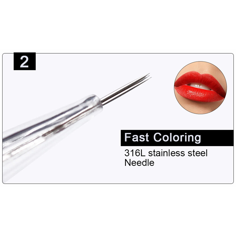 Cartridge Needles Sterilized Tattoo Permanent Makeup Needle Tips for Eyebrow Lip