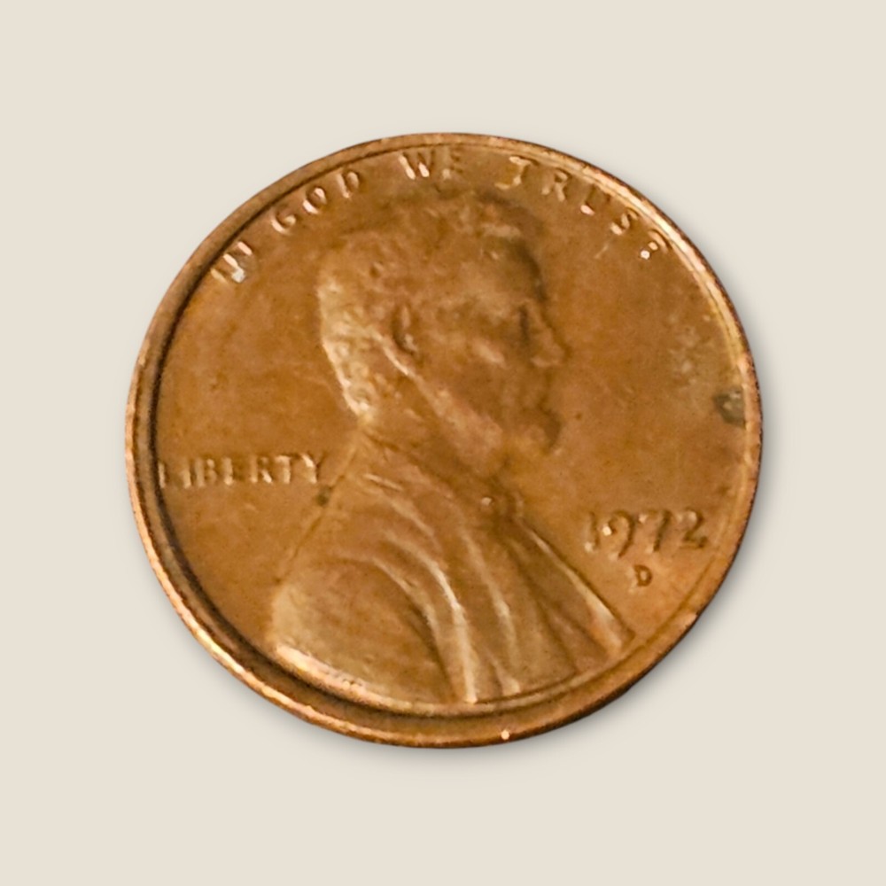 1972 Offstrike Error Lincoln Penny