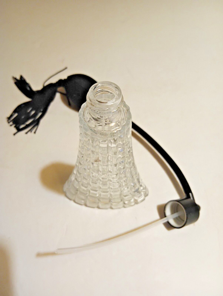 Art Deco Style Eiffel Tower Glass Perfume Atomizer Bottle 6"