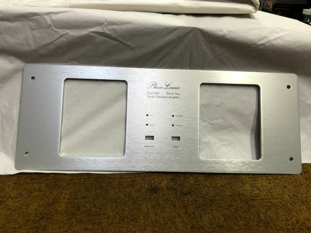 Phase Linear Dual 500 Series Two front panel reproduction NEW Silver