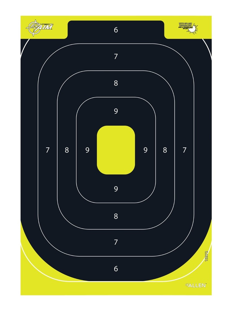 Allen EZAim Splash IPSC Silhouette NonAdhesive Paper Target - 15372