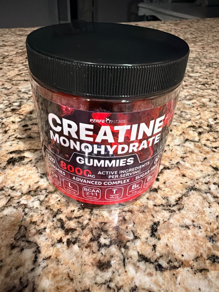 PerfectFit365 Creatine Monohydrate Gummies 8000mg Advanced Complex Sugar Free