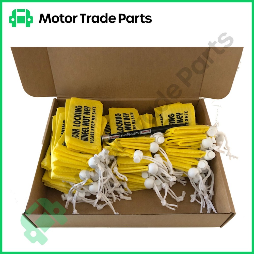 Locking Wheel Nut Bag Storage Pouch x 100