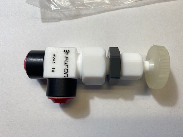 FURON - St Gobain MVA1 14 Metering ANGLE VALVE, 1/4" FNPT, NOS