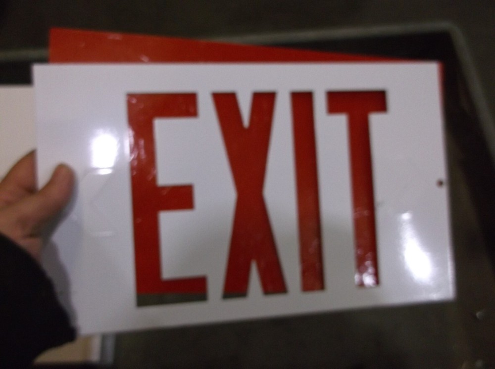 NEW NO BOX COOPER SURE-LITES EMERGENCY EXIT SIGN (QQ3)