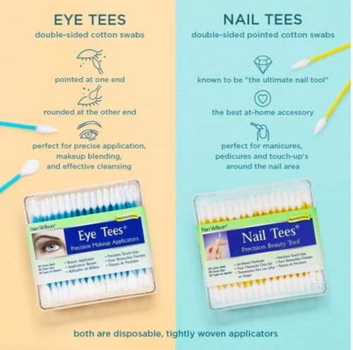 Nail Tees Cotton Tips 120 Count (3 Pack) - The Ultimate Nail Tool, M