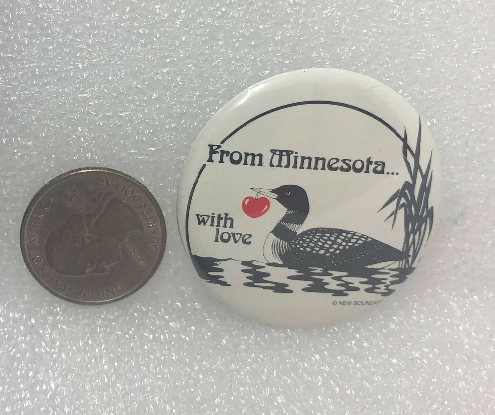 From Minnesota With Love Duck Button Pin