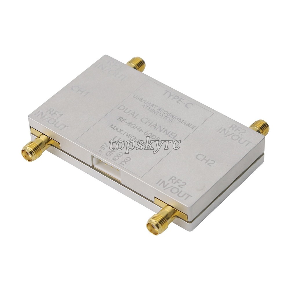 Dual Channel 10kHz-8G RF Attenuator 60dB + Offline Main Controller + TTL Cable