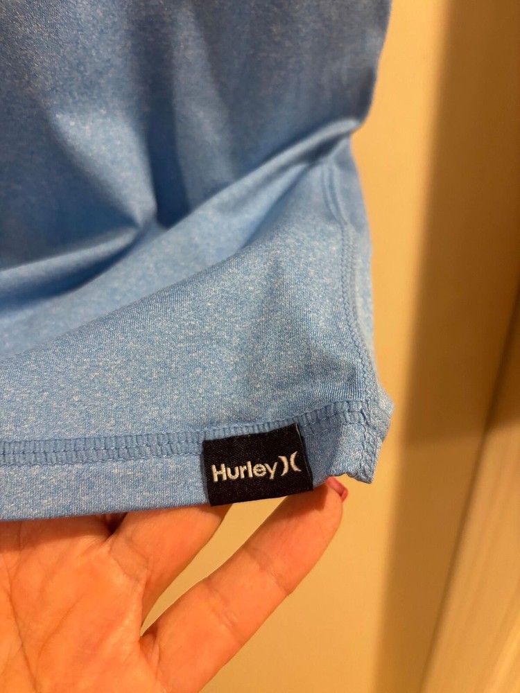 Hurley UPF 50 Shirt Small Blue Performance Tee Quick Dry