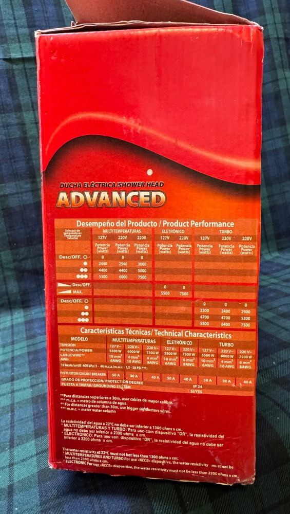 Lorenzetti Advance Electric Big Shower 127V 5500W