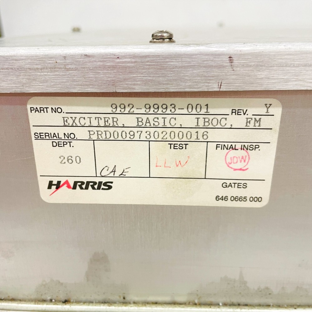 Harris 992-9993-001 CD FM Broadcast Transmitter