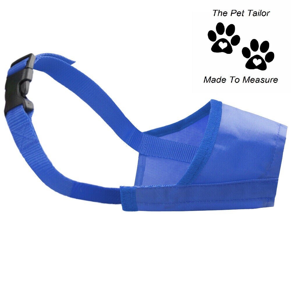 Yorkshire Terrier Dog Muzzle Blue Nylon Training Aid Anti Bite Barking Training