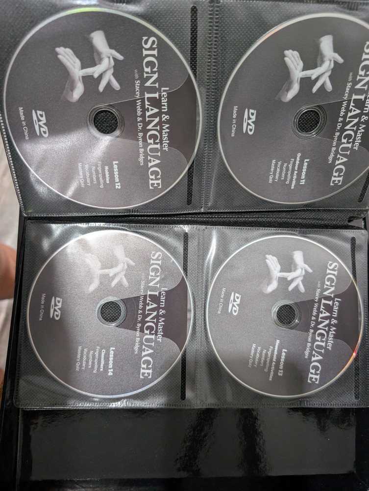 Learn & Master Sign Language / Webb & Bridges 2014 - 25 DVDS + Lesson Book