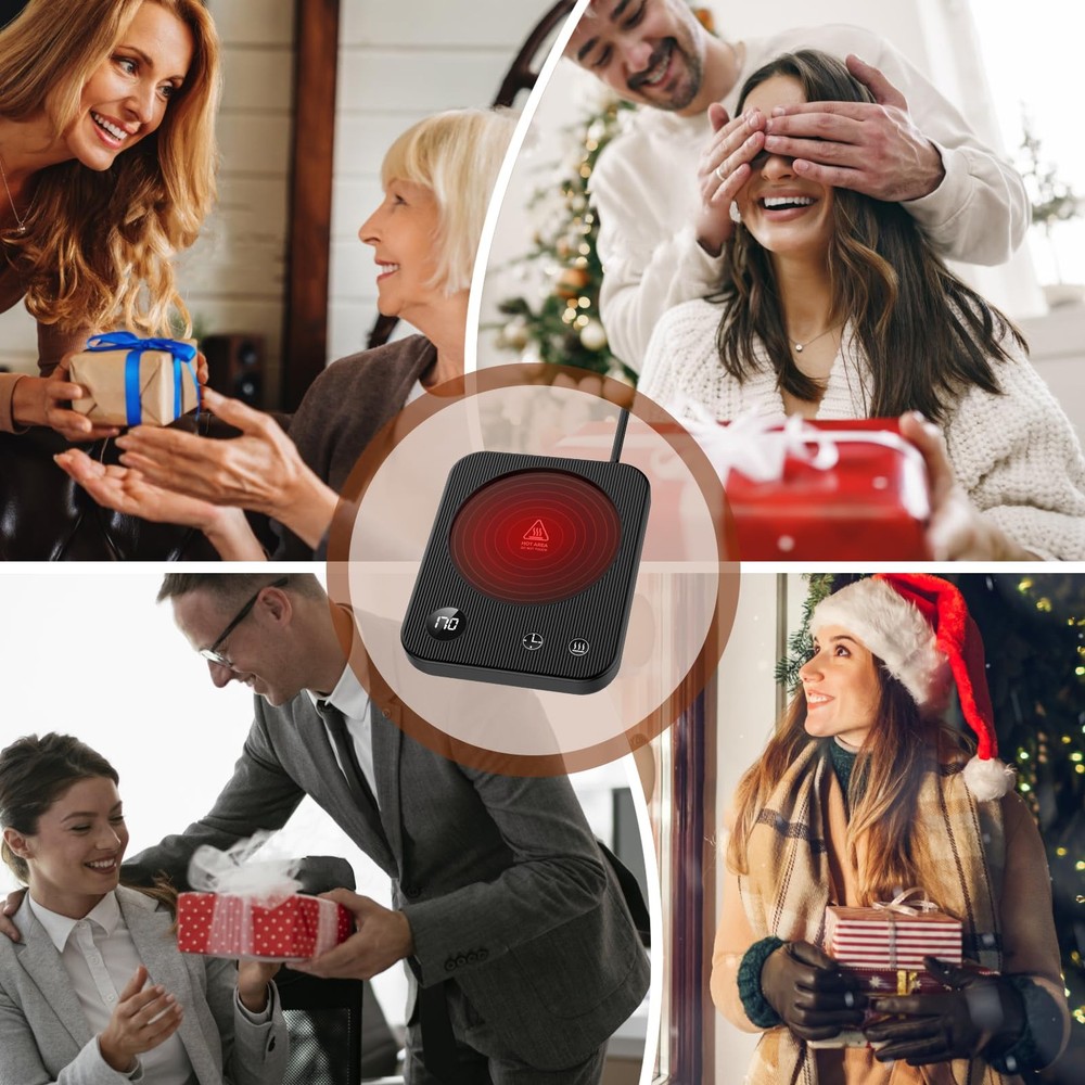 Mug Warmer,3-Temp Settings Coffee Warmer,Automatic Shut Off Black, Black