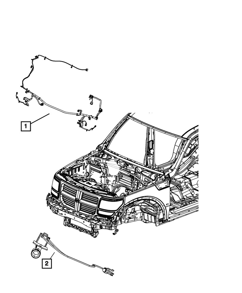 Genuine Mopar Front End Module Wiring 68078345AC