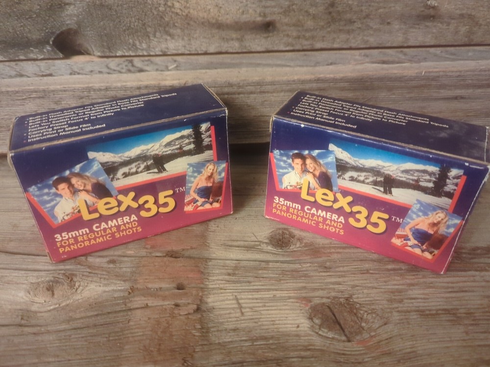 Two LEX 35mm Camera w/ Box, Strap, Instructions C26-37