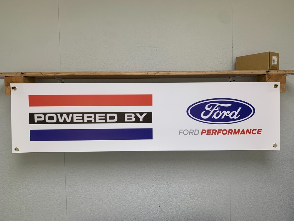 Ford Performance Banner Powered By Ford Performance Workshop Garage Wall Display