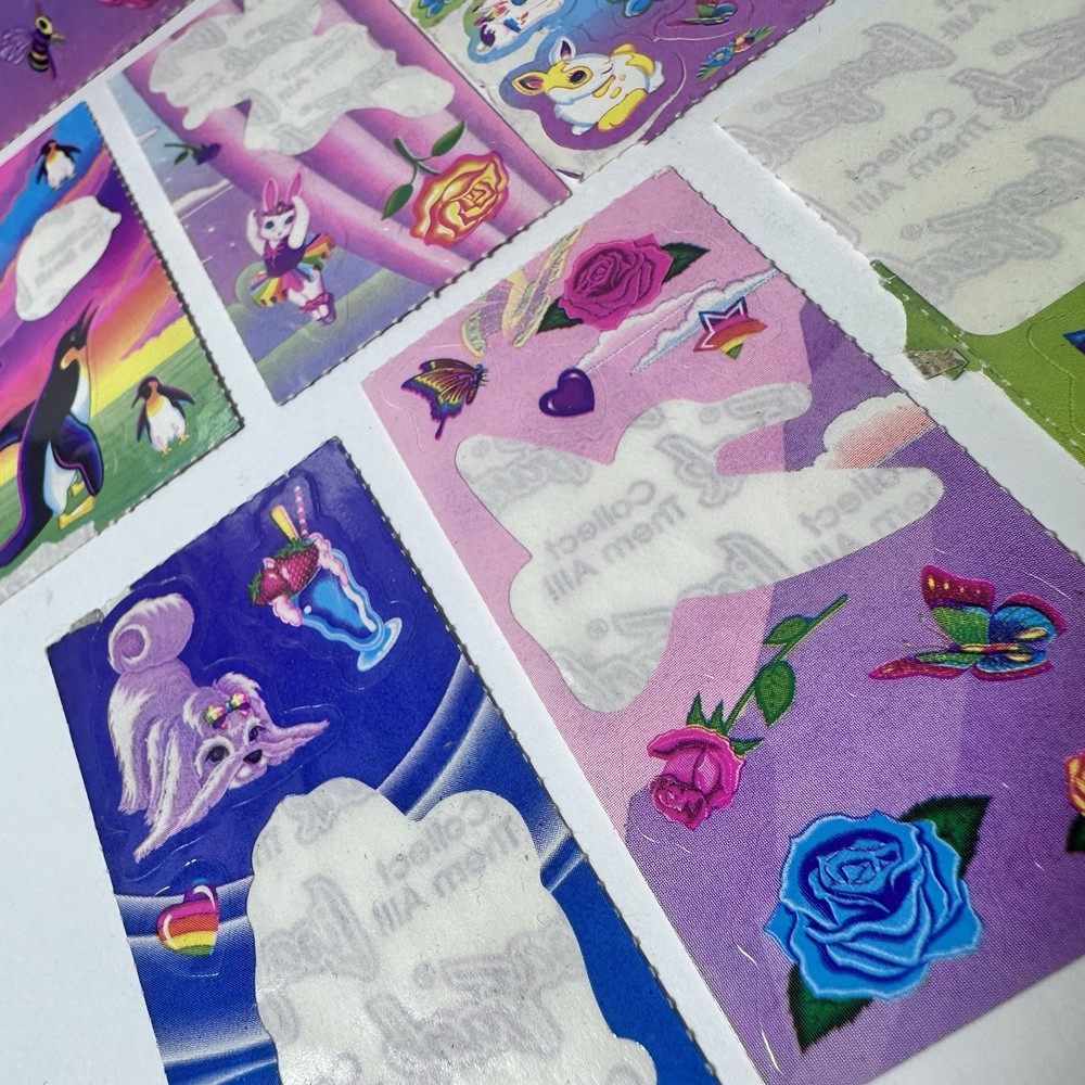 Vintage Lisa Frank Sticker Bundle Partial Sheets