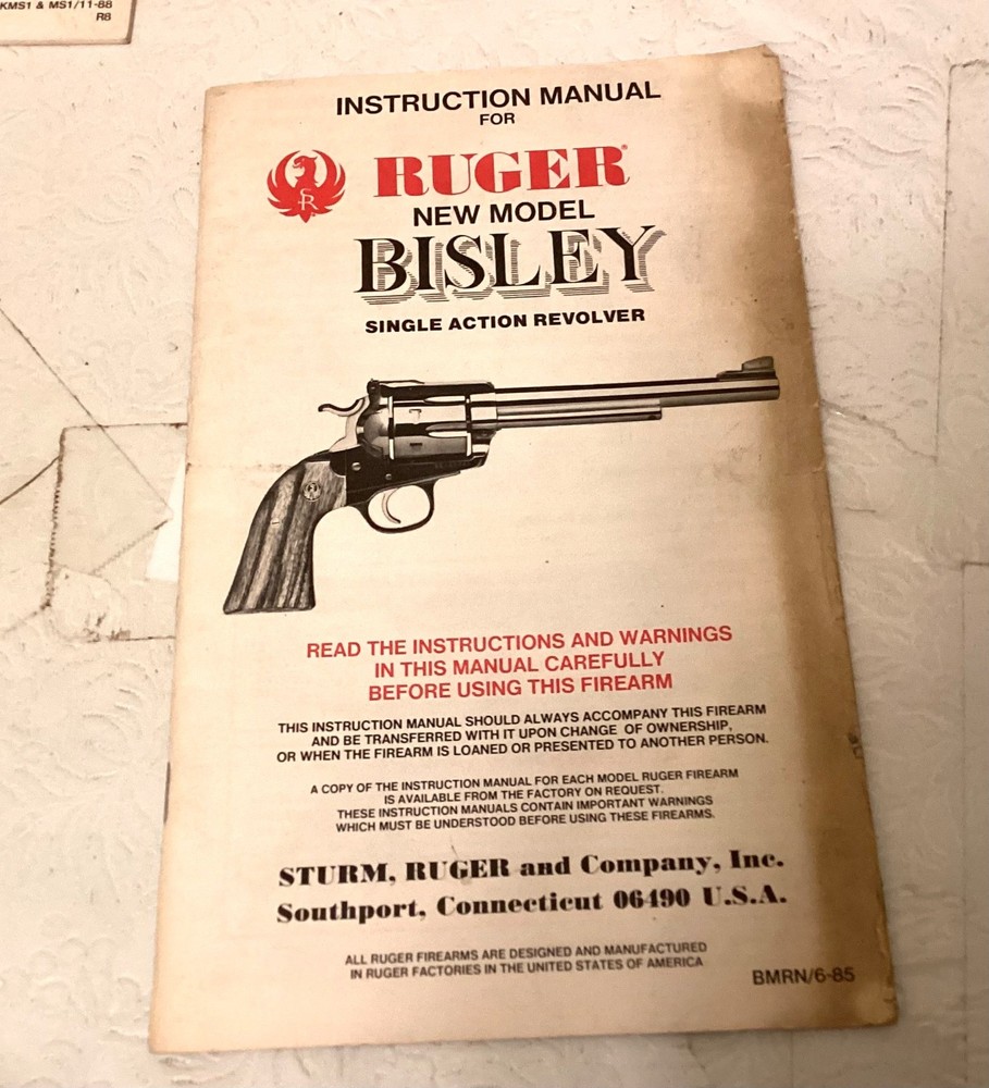 ORIGINAL STURM RUGER & CO INSTRUCTION MANUALS